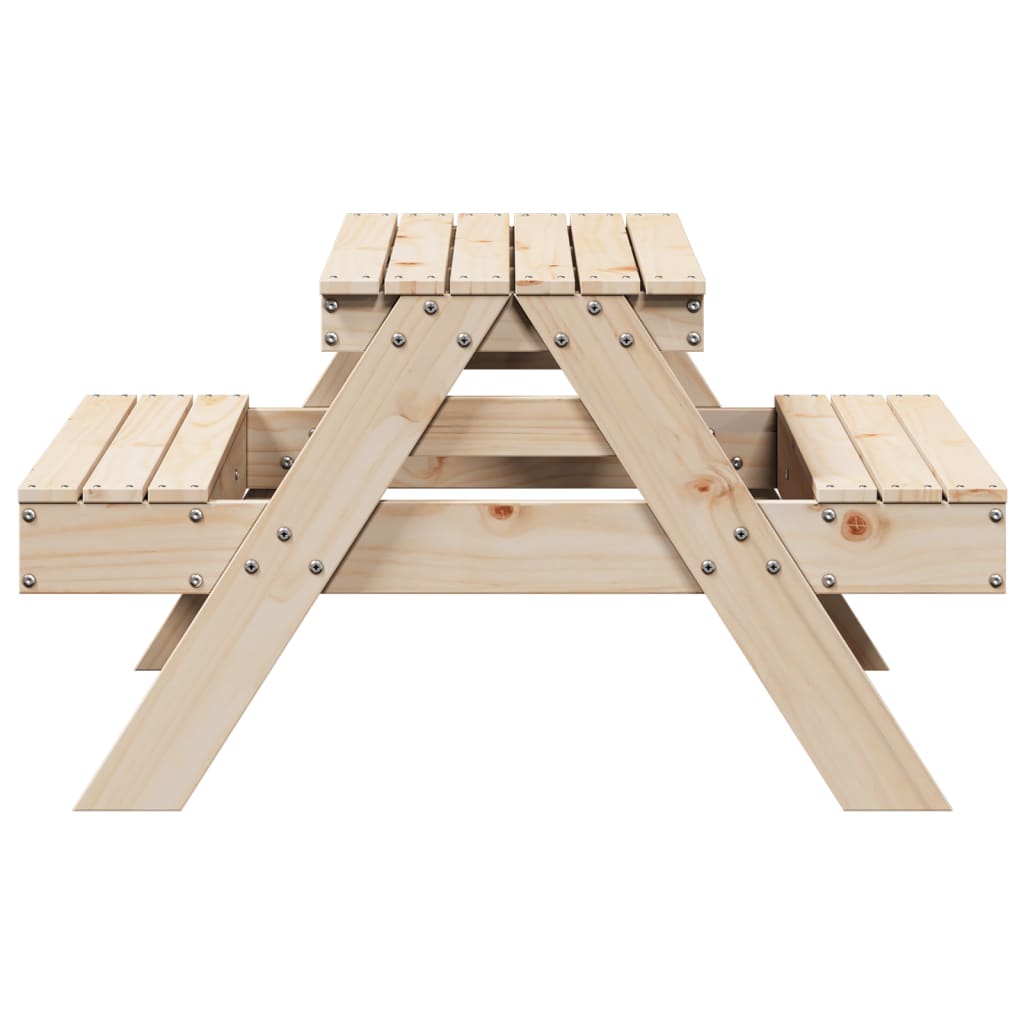 Tavolo Da Picnic Per Bambini 88X97X52 Cm Legno Massello Di Pino