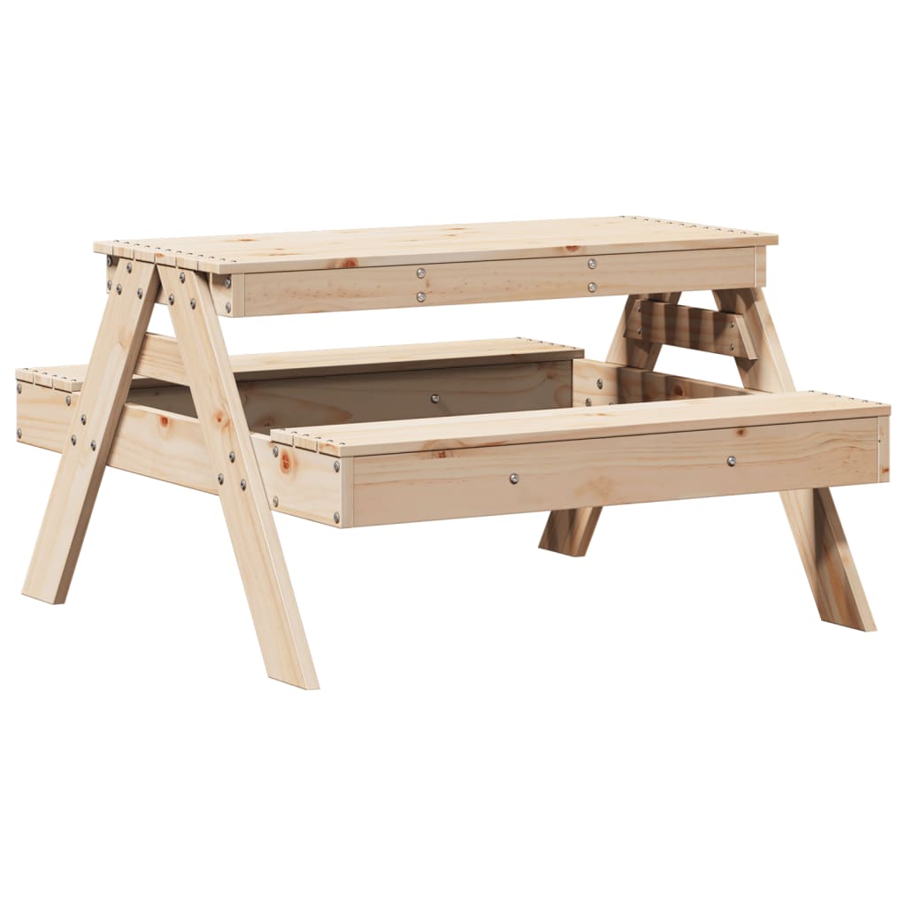 Tavolo Da Picnic Per Bambini 88X97X52 Cm Legno Massello Di Pino