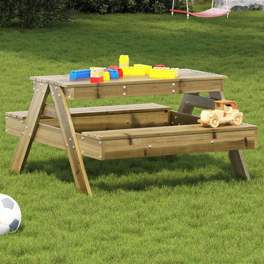 Tavolo Da Picnic Per Bambini 88X97X52 Cm Legno Massello Di Pino