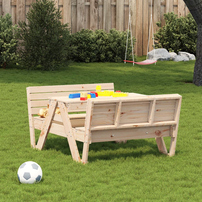 Tavolo Da Picnic Per Bambini 88X122X58Cm Legno Massello Di Pino