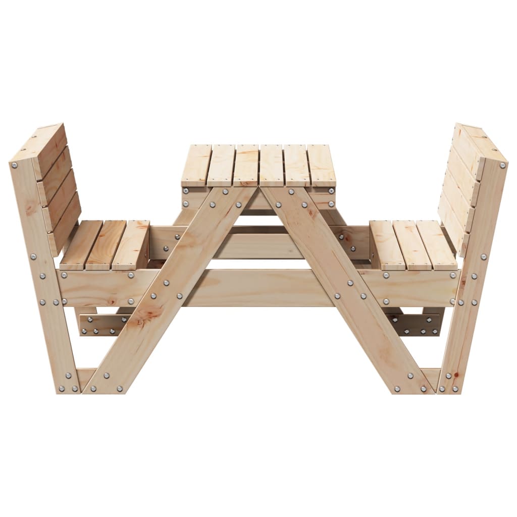 Tavolo Da Picnic Per Bambini 88X122X58Cm Legno Massello Di Pino