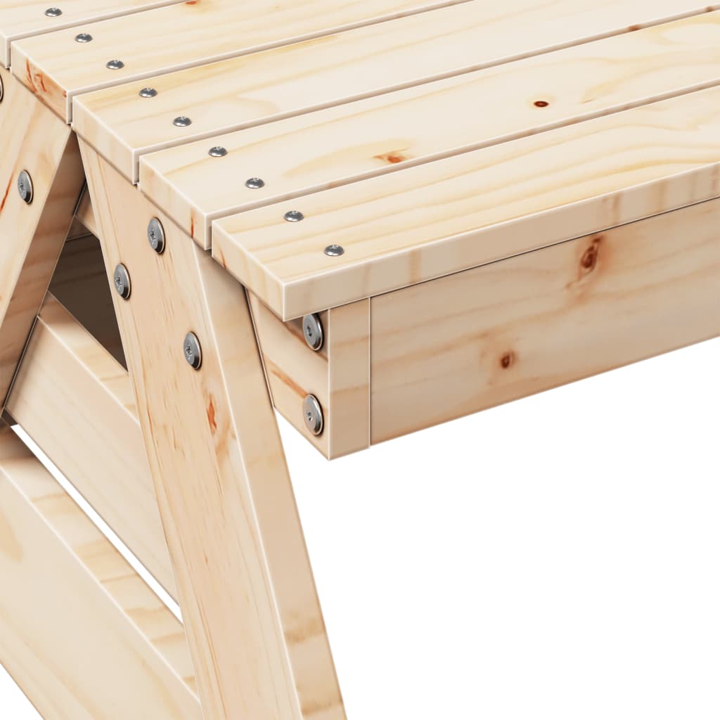 Tavolo Da Picnic Per Bambini 88X122X58Cm Legno Massello Di Pino