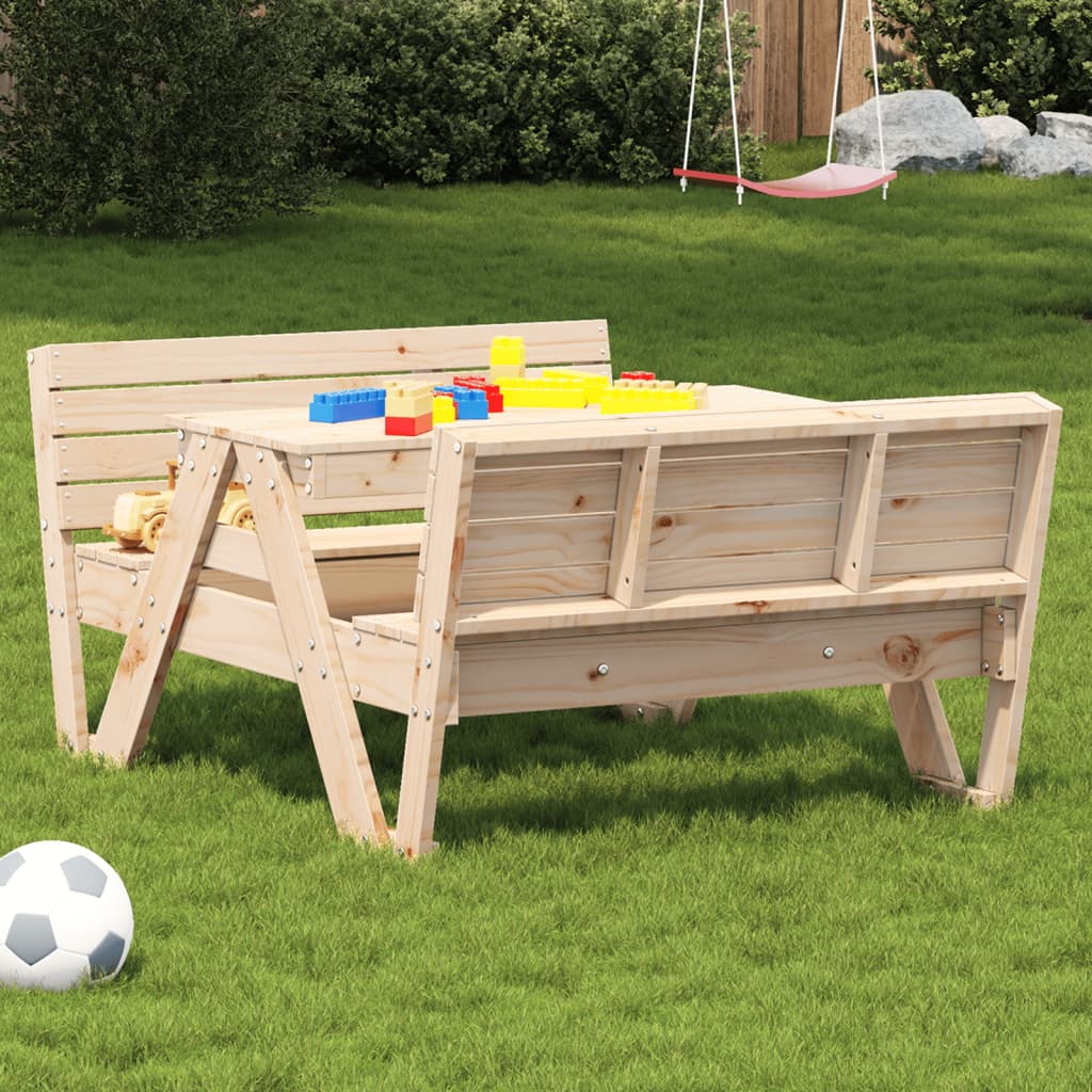 Tavolo Da Picnic Per Bambini 88X122X58Cm Legno Massello Di Pino