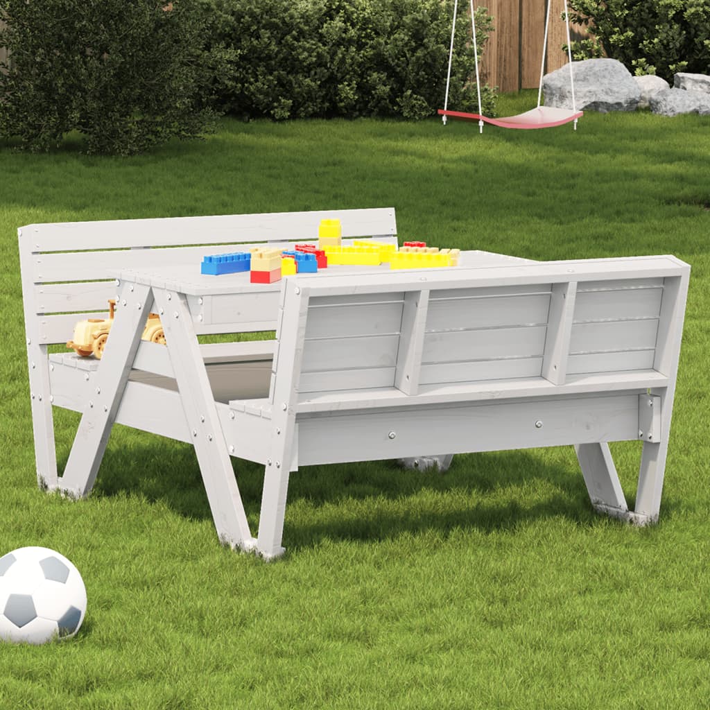 Tavolo Da Picnic Per Bambini 88X122X58Cm Legno Massello Di Pino