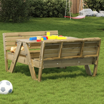 Tavolo Da Picnic Per Bambini 88X122X58Cm Legno Massello Di Pino