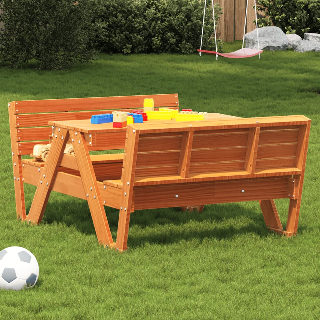 Tavolo Da Picnic Per Bambini 88X122X58Cm Legno Massello Di Pino