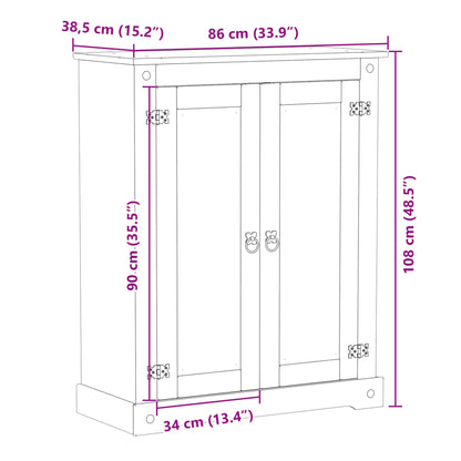 Scarpiera Corona 86X38,5X108 Cm In Legno Massello Di Pino