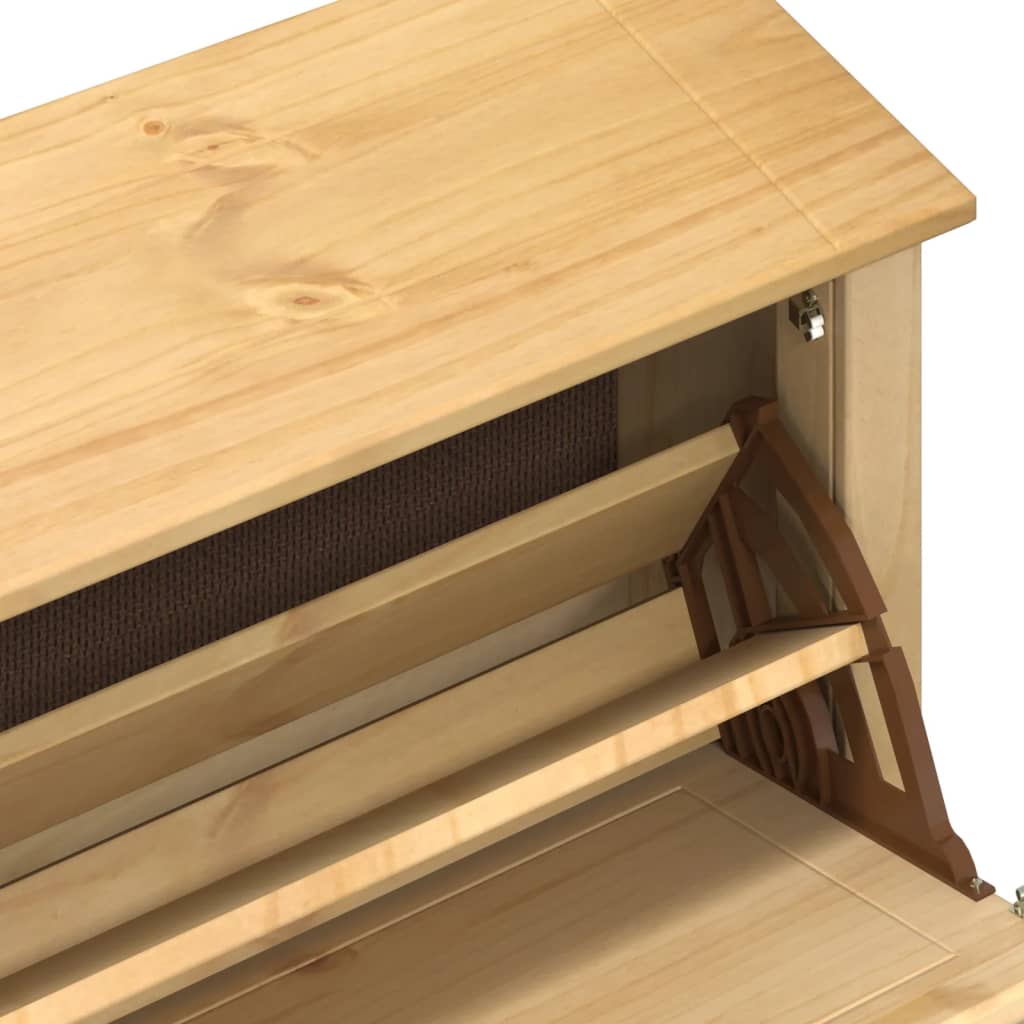 Scarpiera Corona 99X32X In Legno Massello Di Pino