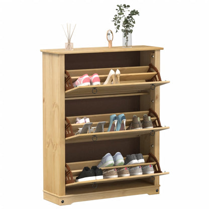 Scarpiera Corona 99X32X In Legno Massello Di Pino