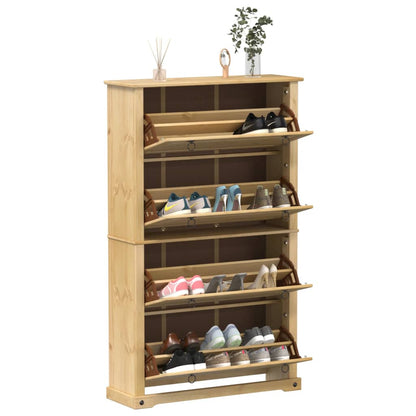 Scarpiera Corona 99X32X In Legno Massello Di Pino