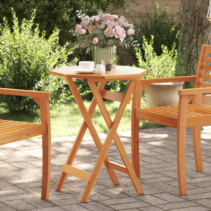 Tavolo Da Giardino Pieghevole Ø70X75Cm Legno Massello Di Acacia