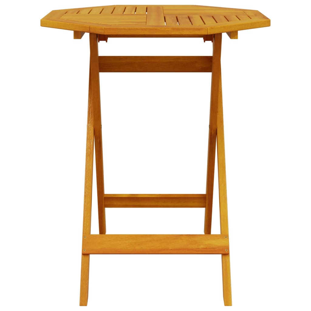 Tavolo Da Giardino Pieghevole Ø70X75Cm Legno Massello Di Acacia