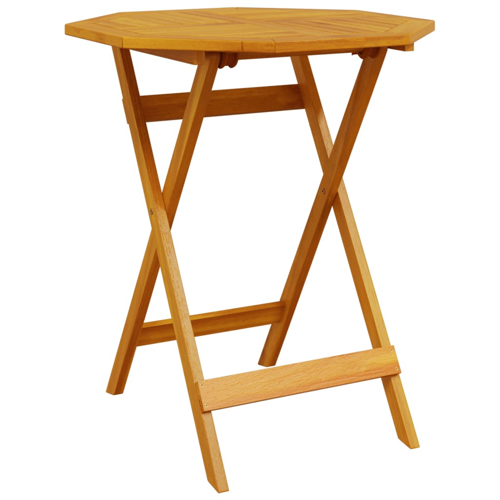 Tavolo Da Giardino Pieghevole Ø70X75Cm Legno Massello Di Acacia