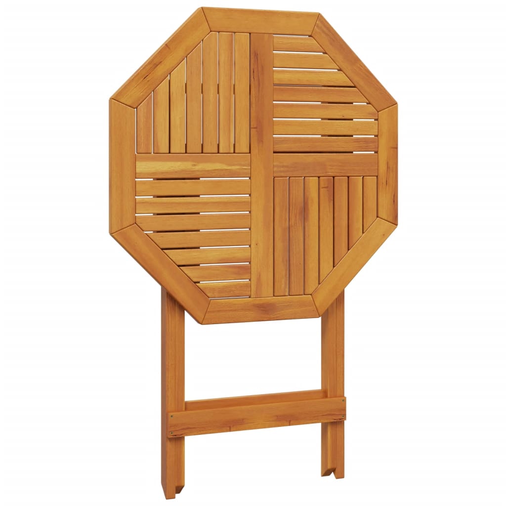 Tavolo Da Giardino Pieghevole Ø70X75Cm Legno Massello Di Acacia