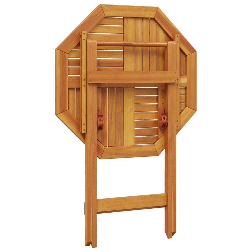 Tavolo Da Giardino Pieghevole Ø70X75Cm Legno Massello Di Acacia