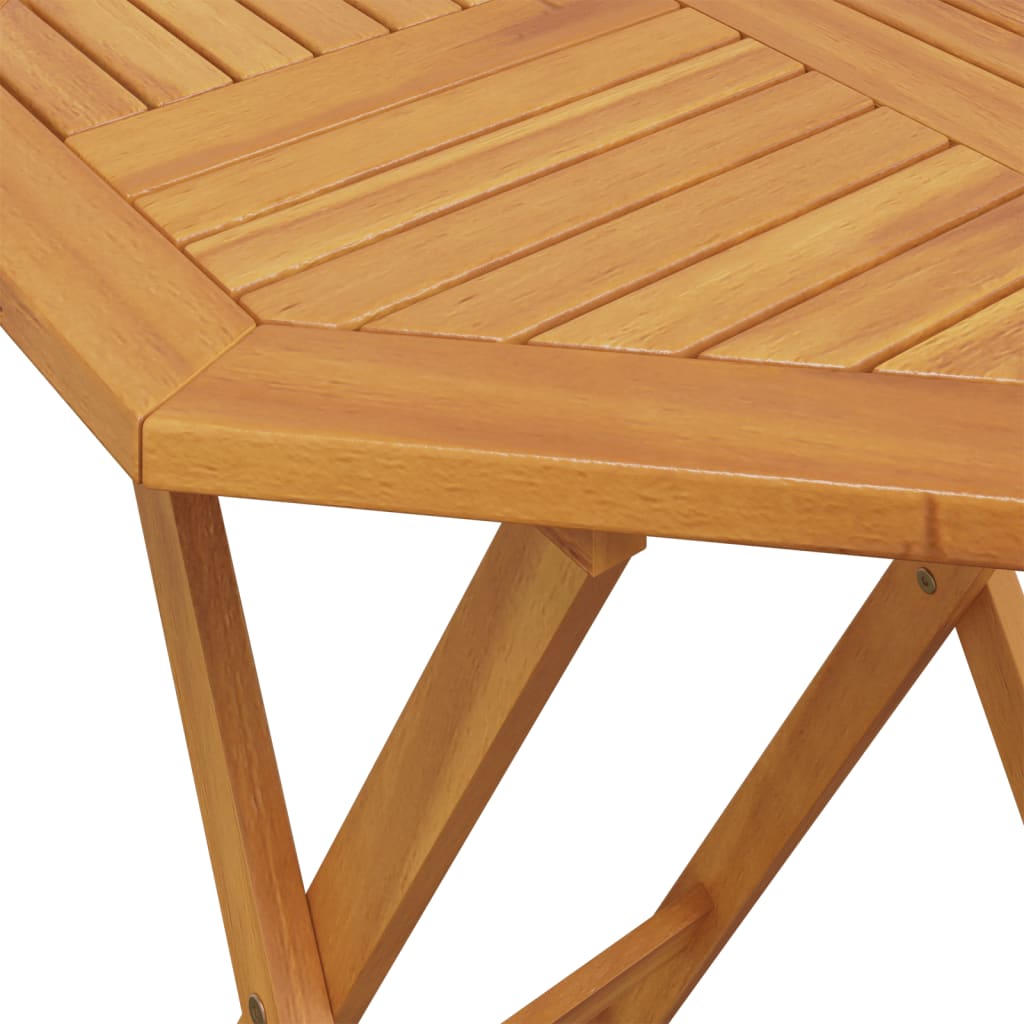 Tavolo Da Giardino Pieghevole Ø70X75Cm Legno Massello Di Acacia