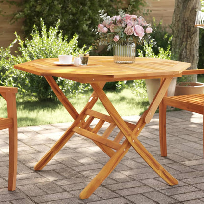 Tavolo Da Giardino Pieghevole Ø70X75Cm Legno Massello Di Acacia