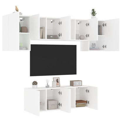 Mobili Tv A Muro 6Pz In Legno Multistrato