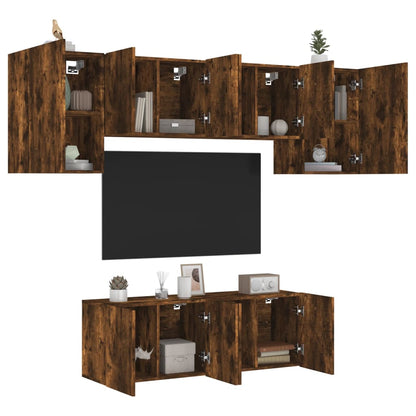 Mobili Tv A Muro 6Pz In Legno Multistrato