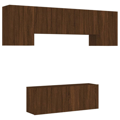 Mobili Tv A Muro 6Pz In Legno Multistrato