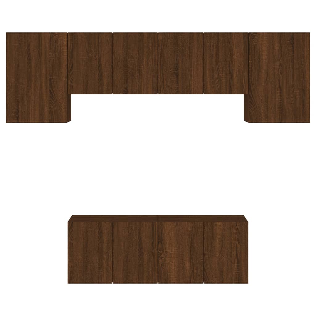 Mobili Tv A Muro 6Pz In Legno Multistrato