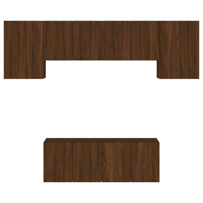 Mobili Tv A Muro 6Pz In Legno Multistrato