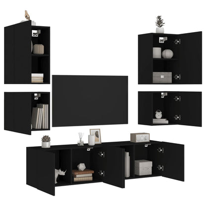 Mobili Tv A Muro 6Pz In Legno Multistrato