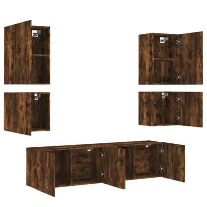 Mobili Tv A Muro 6Pz In Legno Multistrato