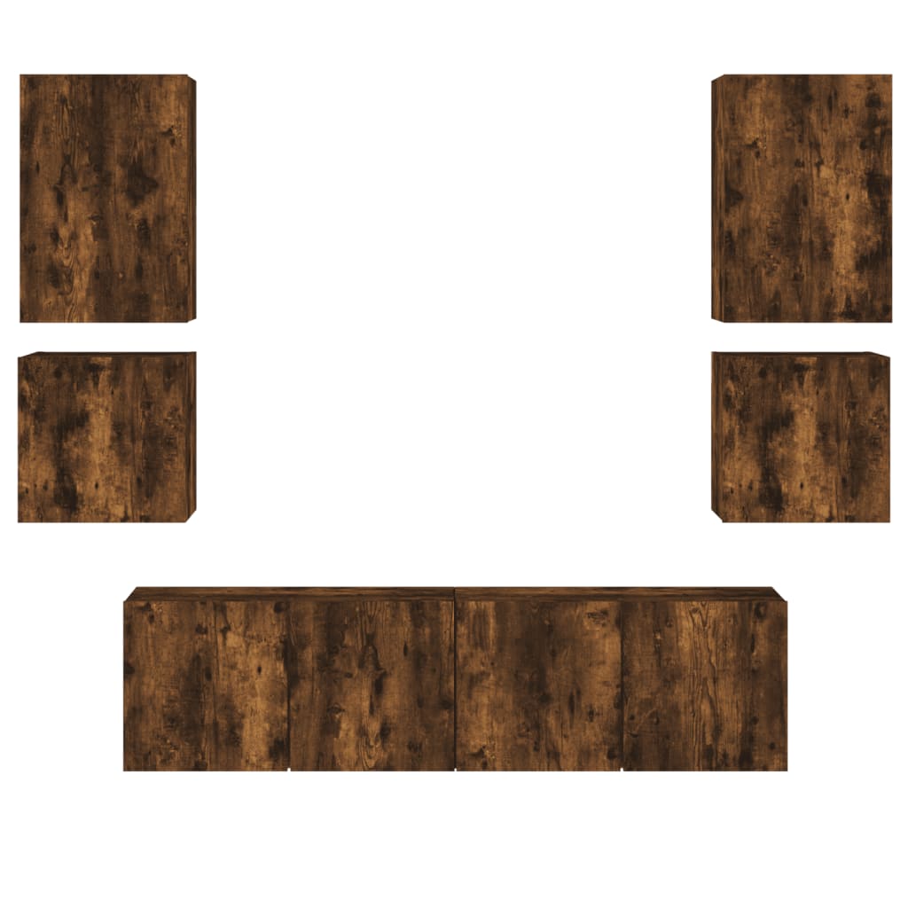 Mobili Tv A Muro 6Pz In Legno Multistrato