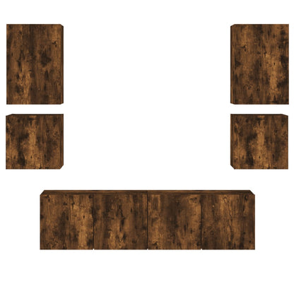 Mobili Tv A Muro 6Pz In Legno Multistrato