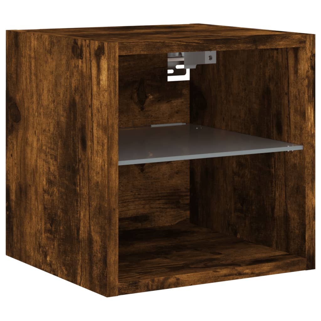 Mobili Tv A Muro Con Led 7Pz In Legno Multistrato