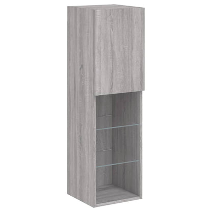 Mobili Tv A Muro Con Led 4Pz In Legno Multistrato