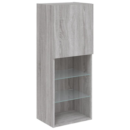 Mobili Tv A Muro Con Led 4Pz In Legno Multistrato