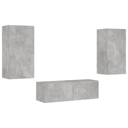 Mobili Tv A Muro 3Pz Con Luci Led