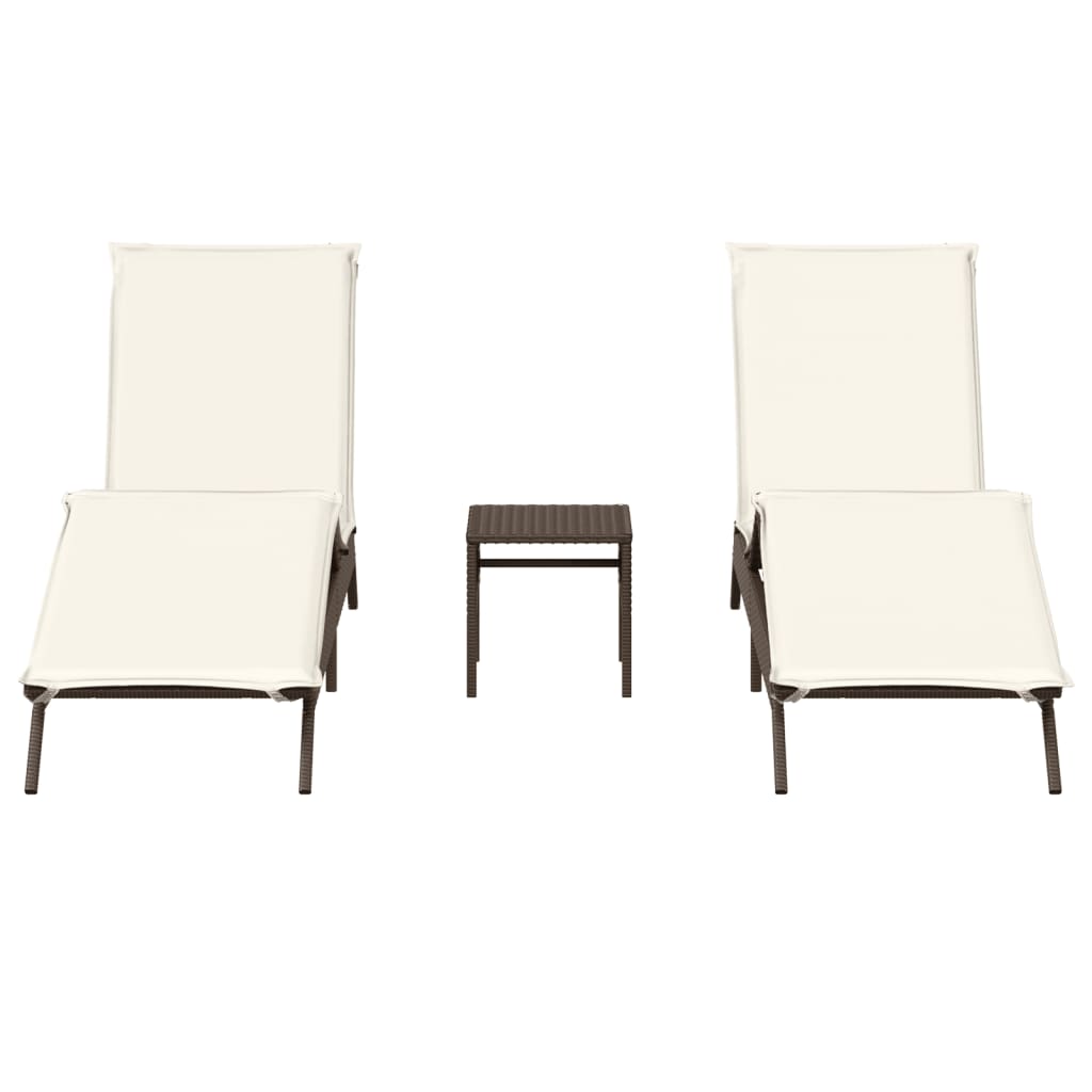 Lettini Prendisole 2 Pz Con Tavolino In Polyrattan
