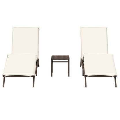 Lettini Prendisole 2 Pz Con Tavolino In Polyrattan