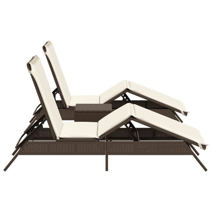 Lettini Prendisole 2 Pz Con Tavolino In Polyrattan