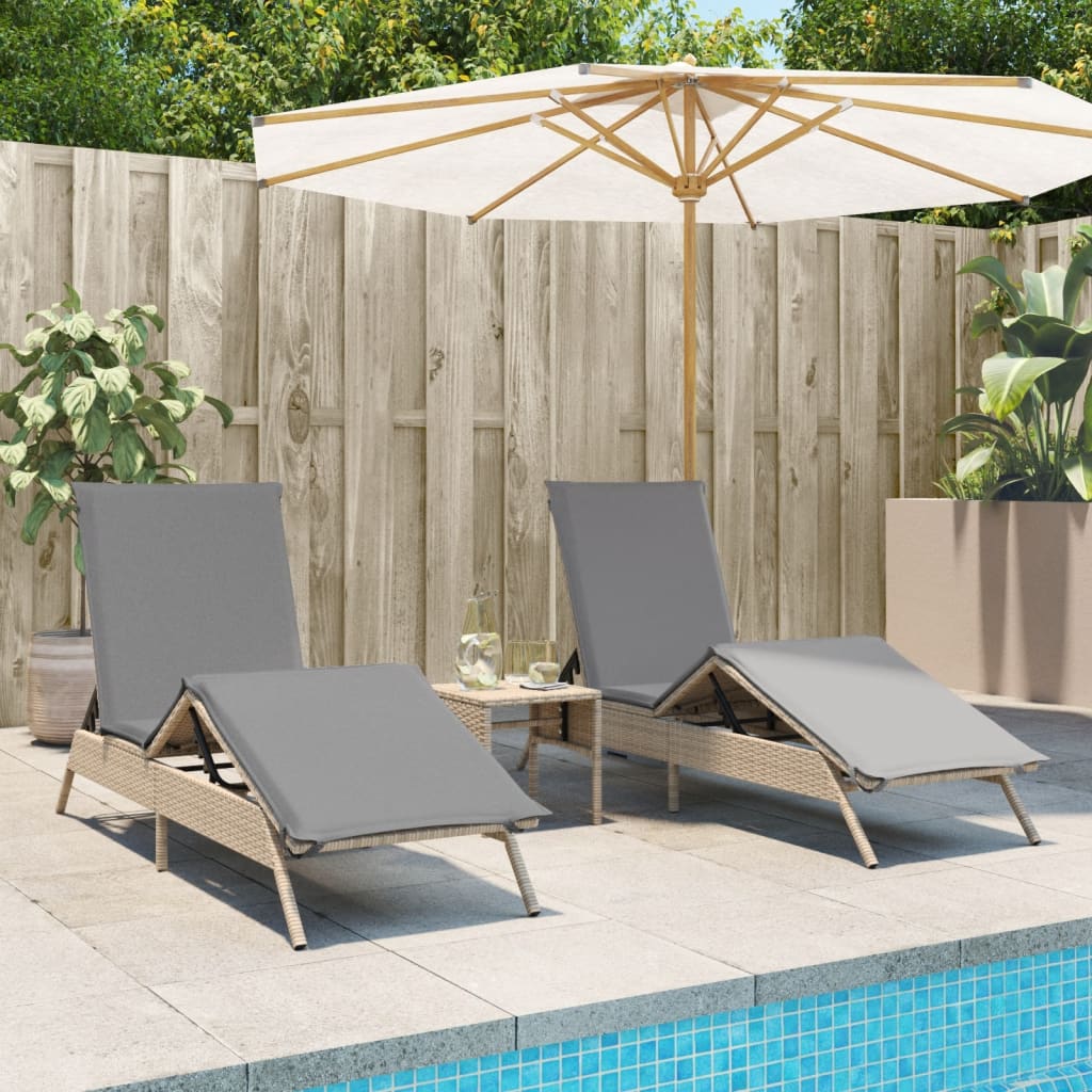 Lettini Prendisole 2 Pz Con Tavolino In Polyrattan