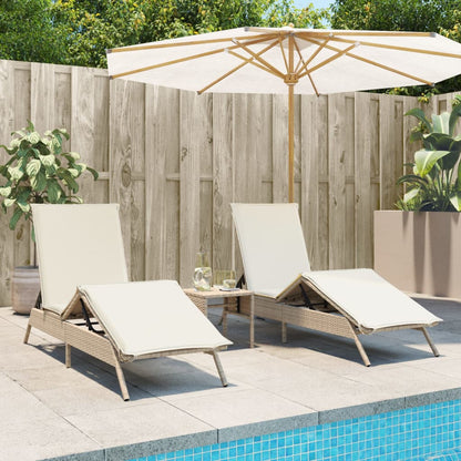Lettini Prendisole 2 Pz Con Tavolino In Polyrattan