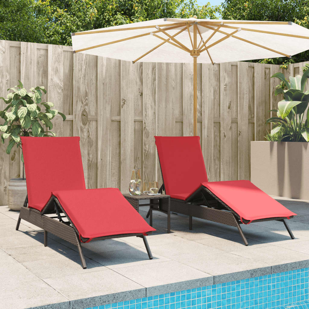 Lettini Prendisole 2 Pz Con Tavolino In Polyrattan