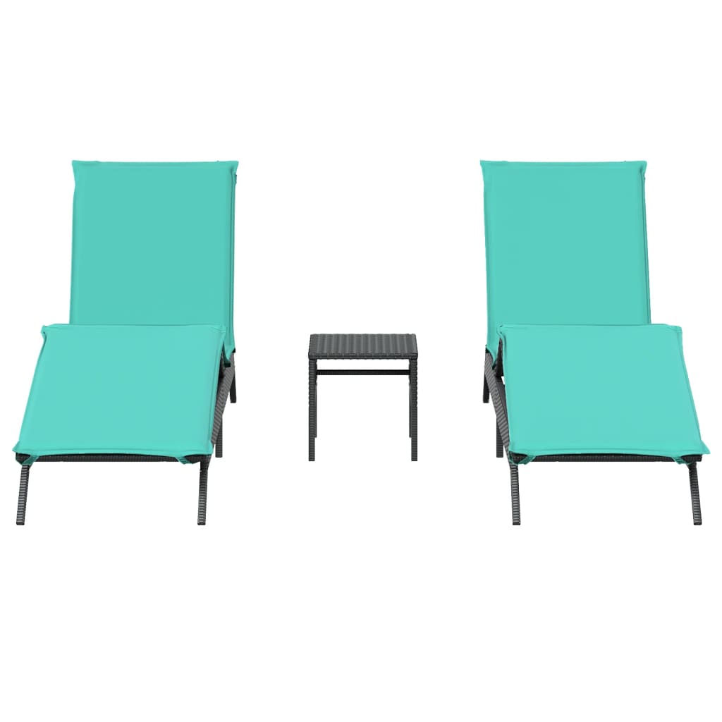 Lettini Prendisole 2 Pz Con Tavolino In Polyrattan