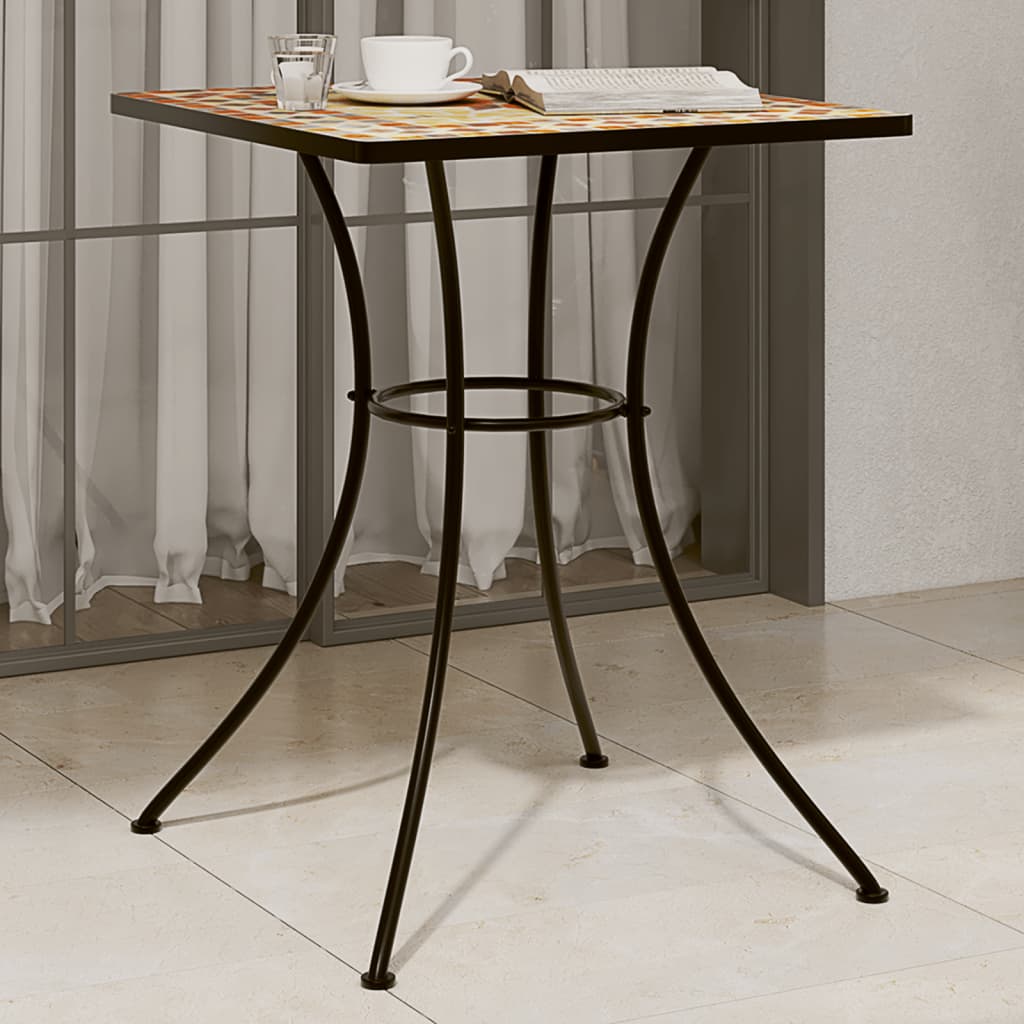 Tavolino Bistrot Con Mosaico Ceramica
