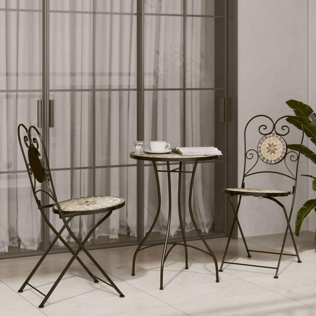 Tavolino Bistrot Con Mosaico Ceramica