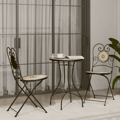 Tavolino Bistrot Con Mosaico Ceramica