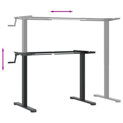 Telaio Scrivania In Piedi (94-135)X60X(70-114)Cm Acciaio