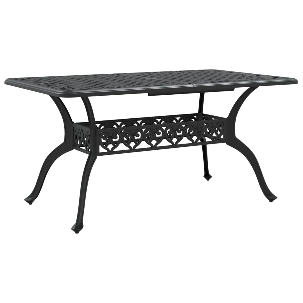 Tavolo Da Giardino 150X90X72 Cm In Alluminio Pressofuso