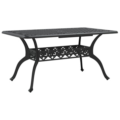 Tavolo Da Giardino 150X90X72 Cm In Alluminio Pressofuso