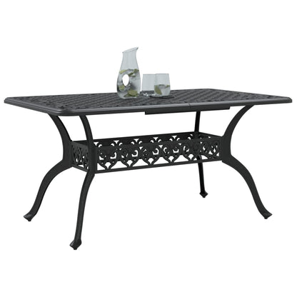 Tavolo Da Giardino 150X90X72 Cm In Alluminio Pressofuso