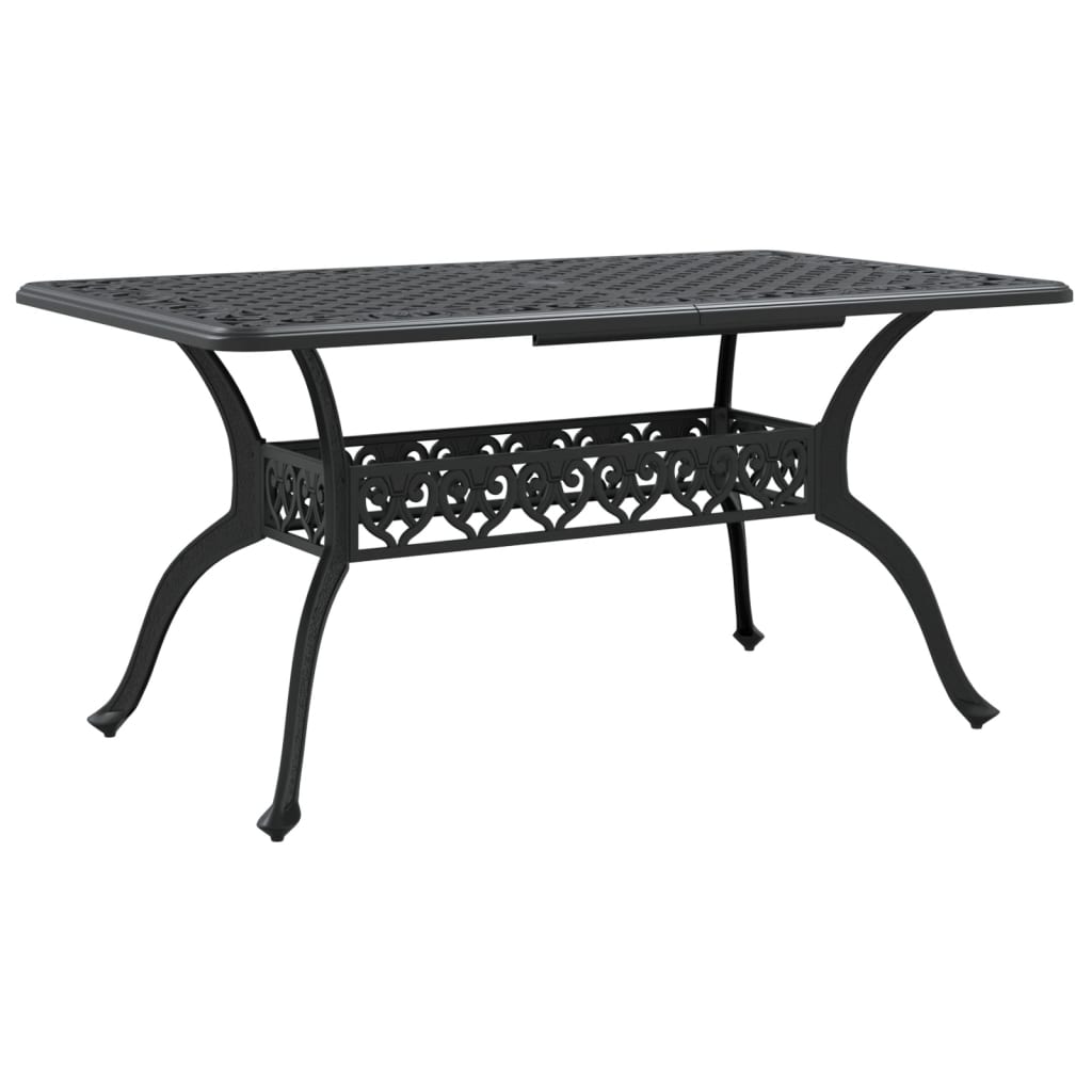 Tavolo Da Giardino 150X90X72 Cm In Alluminio Pressofuso