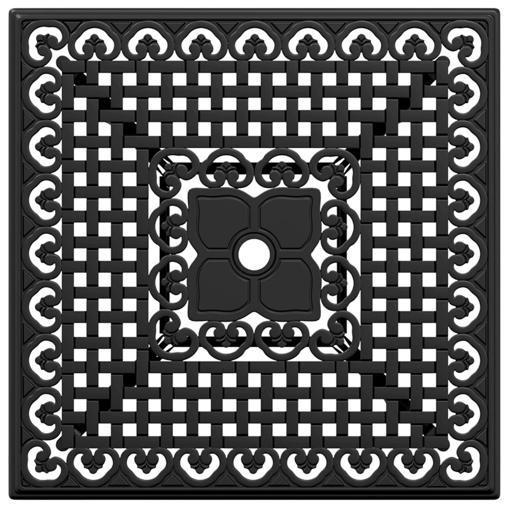 Tavolo Da Giardino 80X80X75 Cm In Alluminio Pressofuso